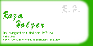 roza holzer business card